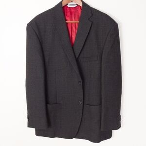 Jhane Barnes 100% Lambswool Houndstooth Blazer Size 44R